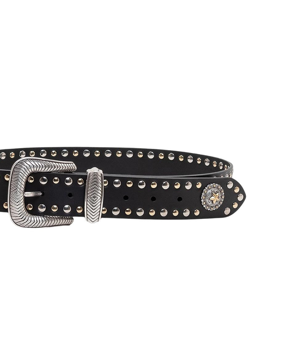 Black Studded Buckle Belt 2