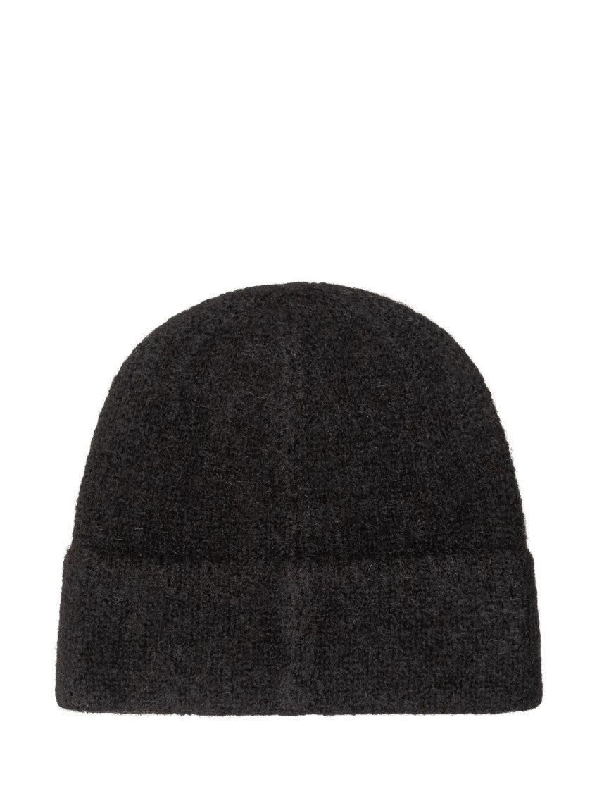 Black Heart Embellished Beanie Cap 2