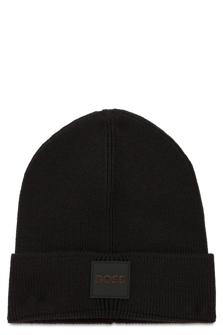 Black Solid Beanie Cap 1