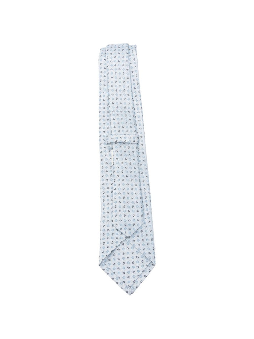 Light Blue Printed Tie 3