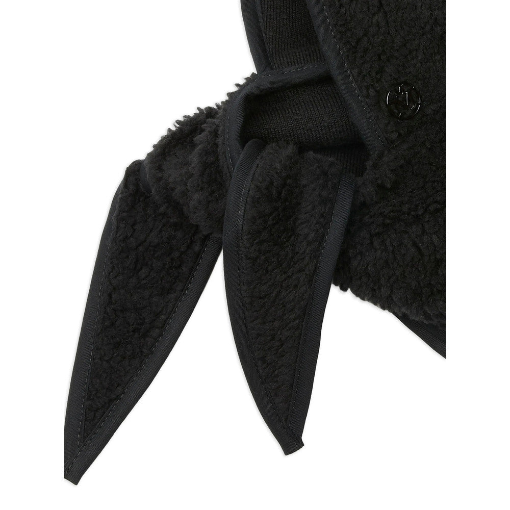 Black Textured Winter Cap 2