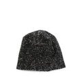 Black Sequin Embellished Beanie Cap 1