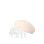 Beige Veil Beret Hat 1