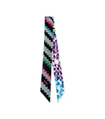 Black Zigzag Print Bandana Scarf 1