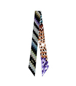 Black Zigzag Print Bandana Scarf 1