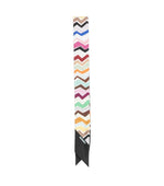 White Signature Zigzag Bandana Scarf 1