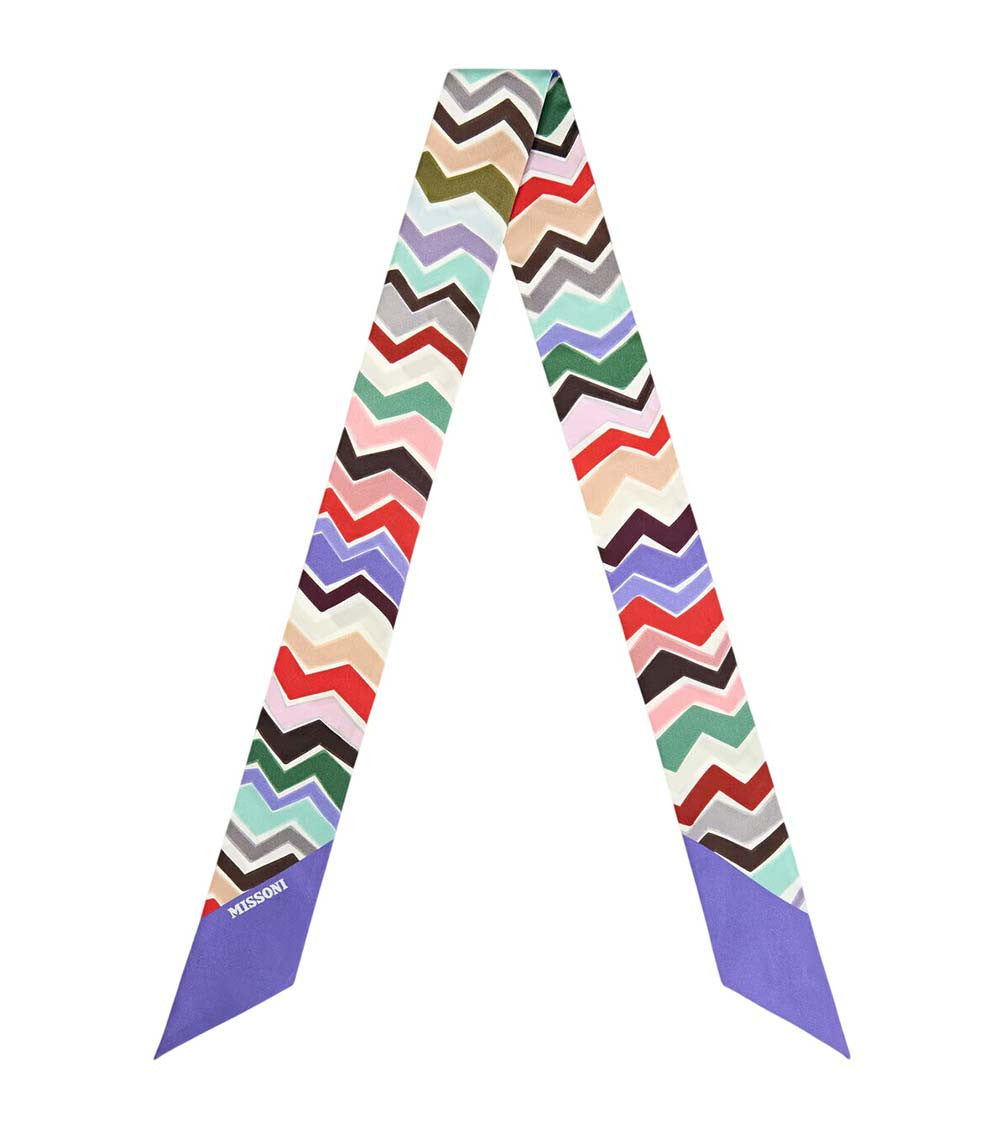 Purple Zigzag Bandana Scarf 1