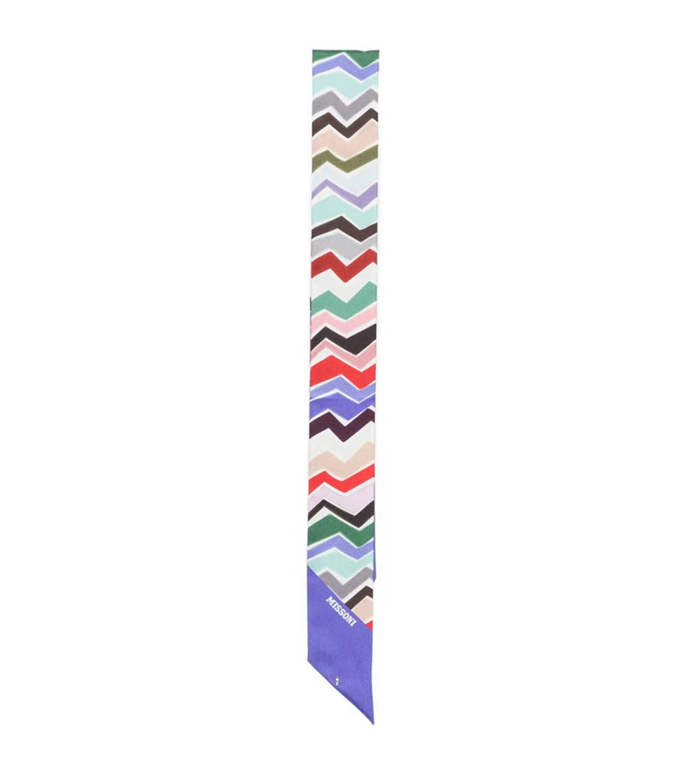 Purple Zigzag Bandana Scarf 2