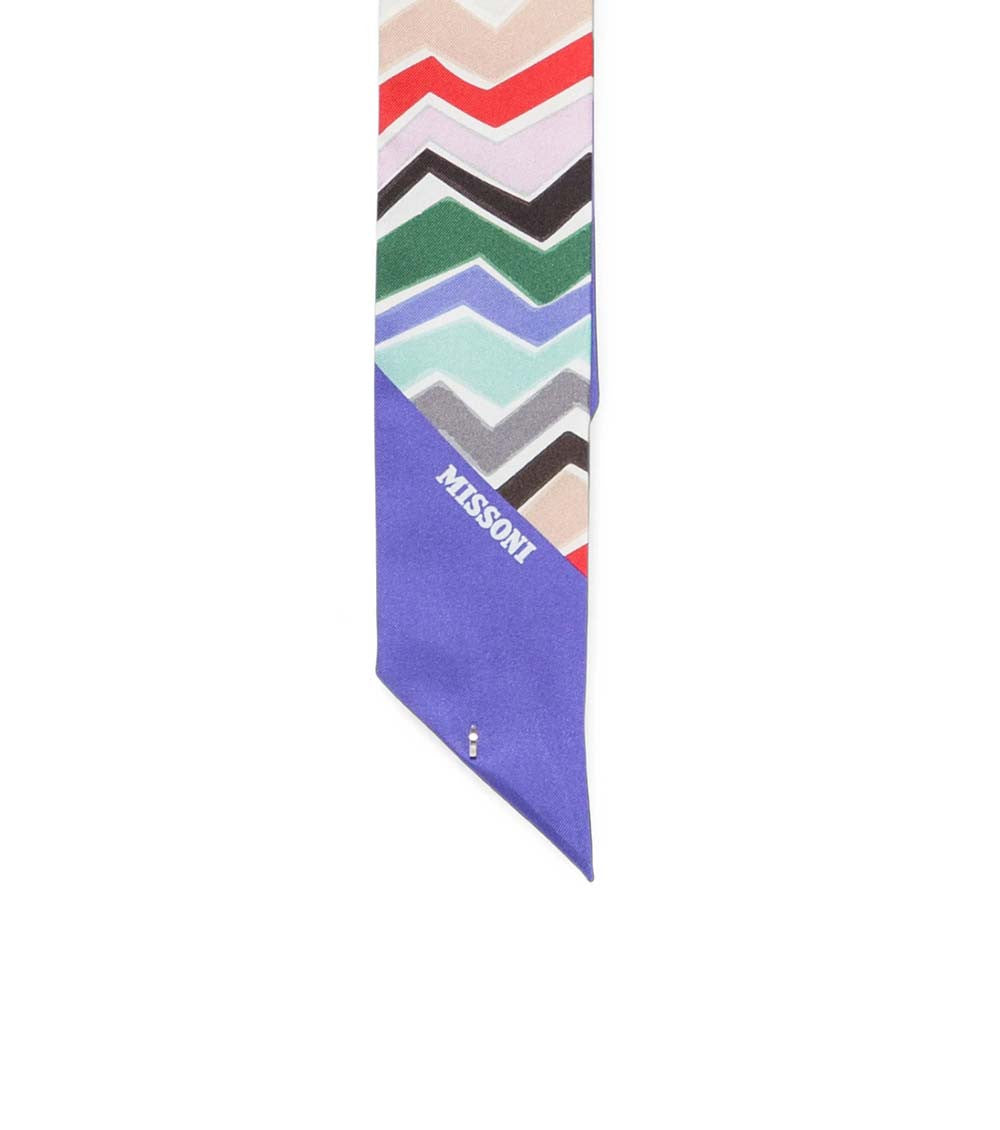 Purple Zigzag Bandana Scarf 3
