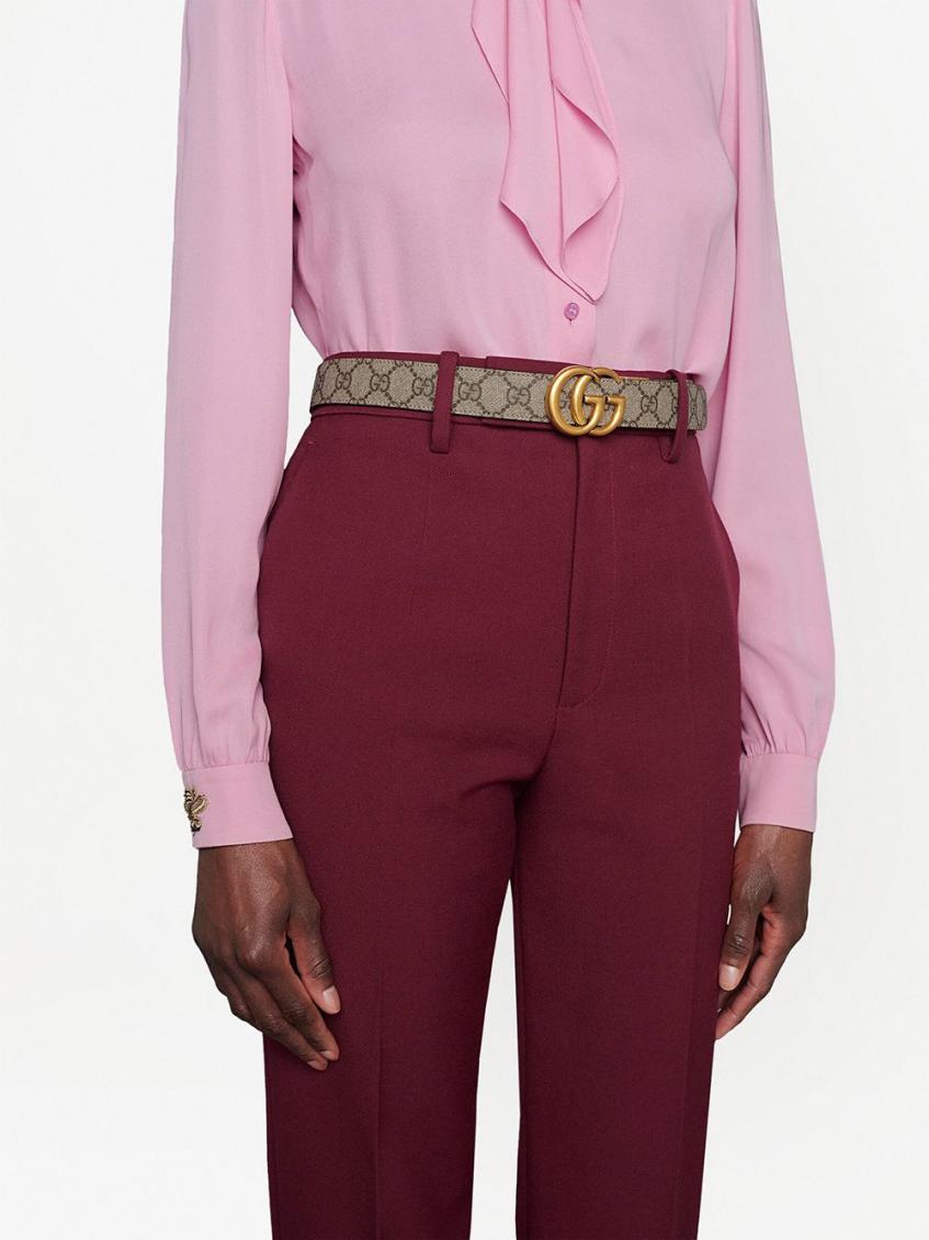 Beige GG Marmont reversbile belt 5