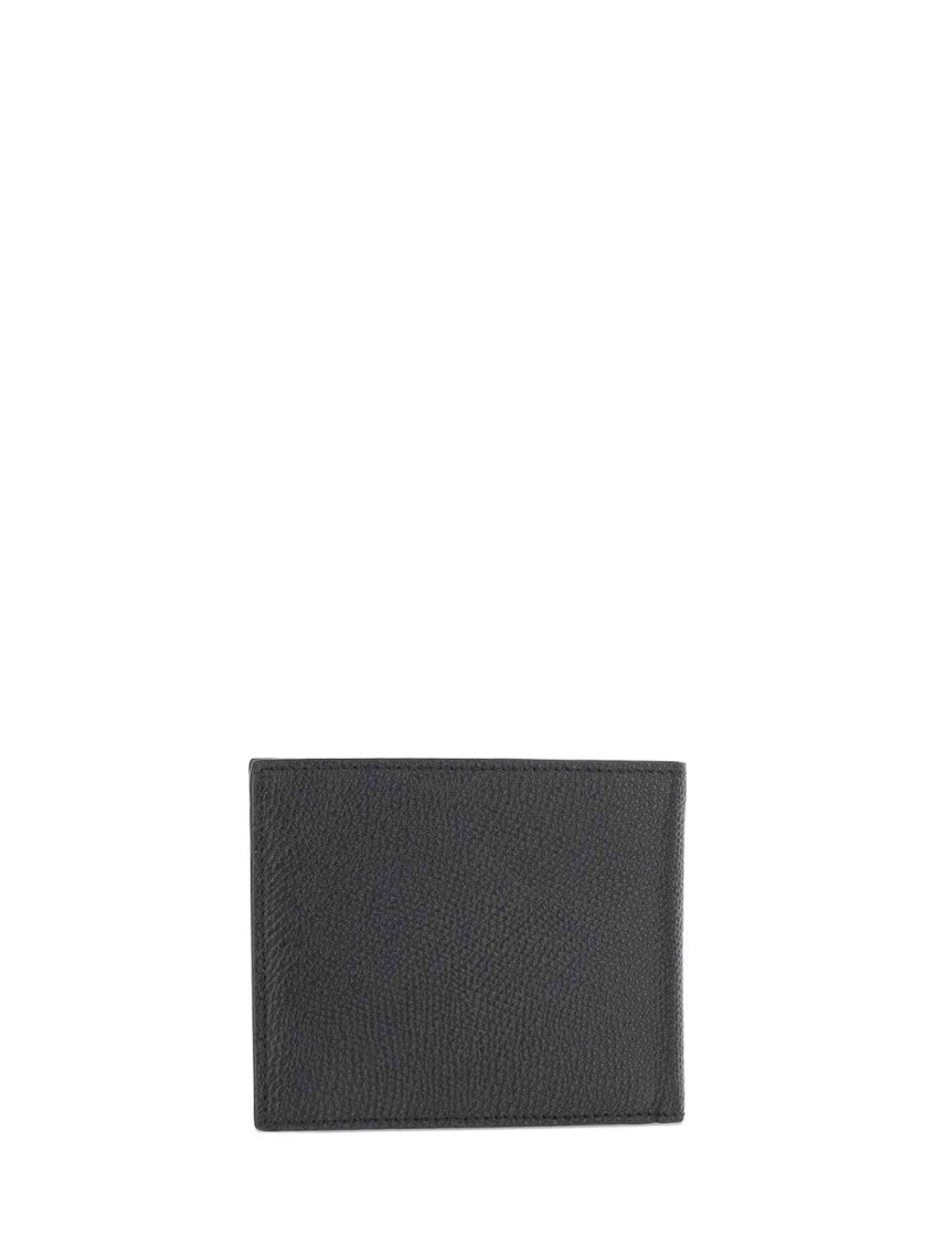 Black VLogo Signature Textured Wallet 2
