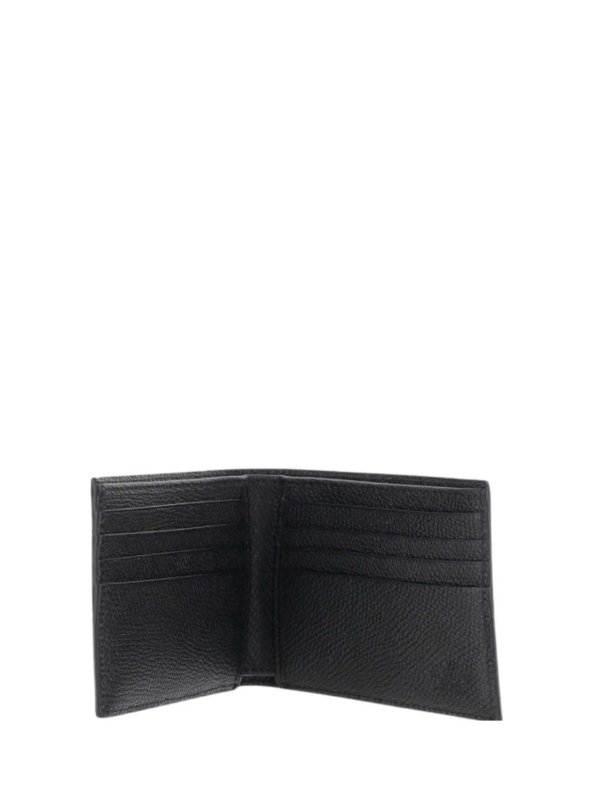 Black VLogo Signature Textured Wallet 3