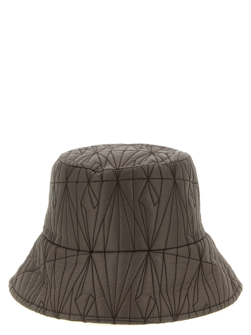 Brown Quilted Bucket Hat 3