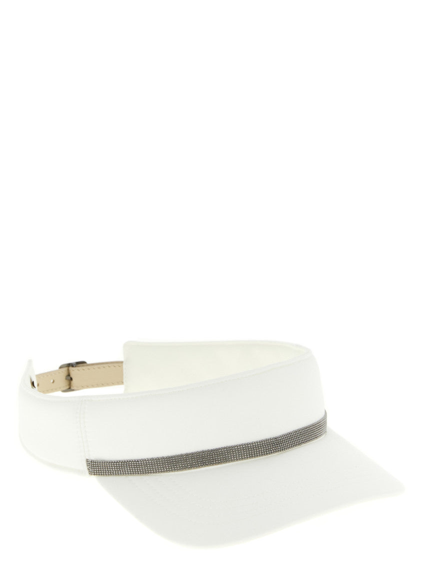 White Monile Solid Open Top Visor 2