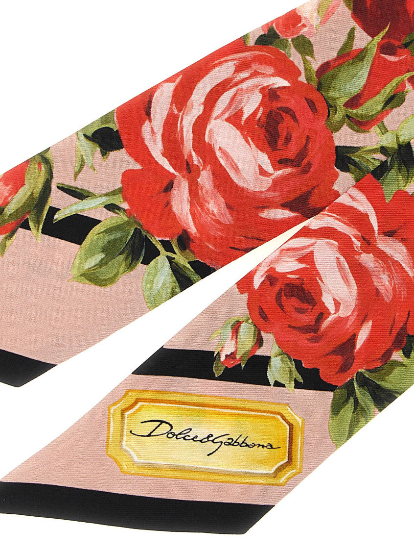 Pink Floral Printed Bandana Scarf 3
