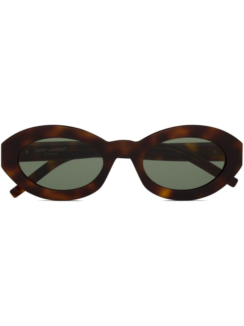 Black SLM136 Oval Sunglasses 1