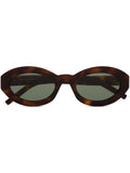 Black SLM136 Oval Sunglasses 1