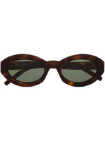 Black SLM136 Oval Sunglasses 1