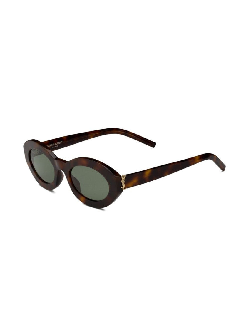 Black SLM136 Oval Sunglasses 2