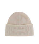 Beige Logo Beanie Hat 1