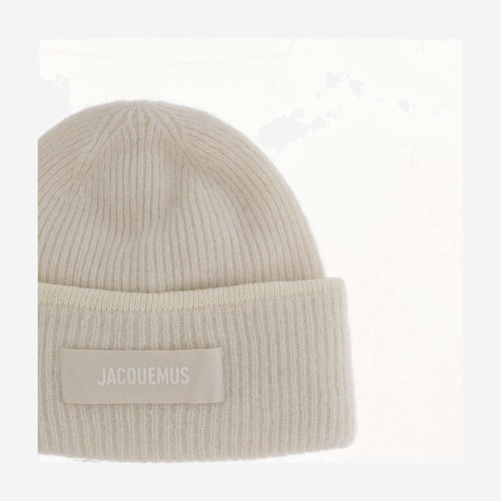 Beige Logo Beanie Hat 2