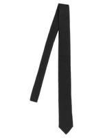 Black Jacquard logo tie 1