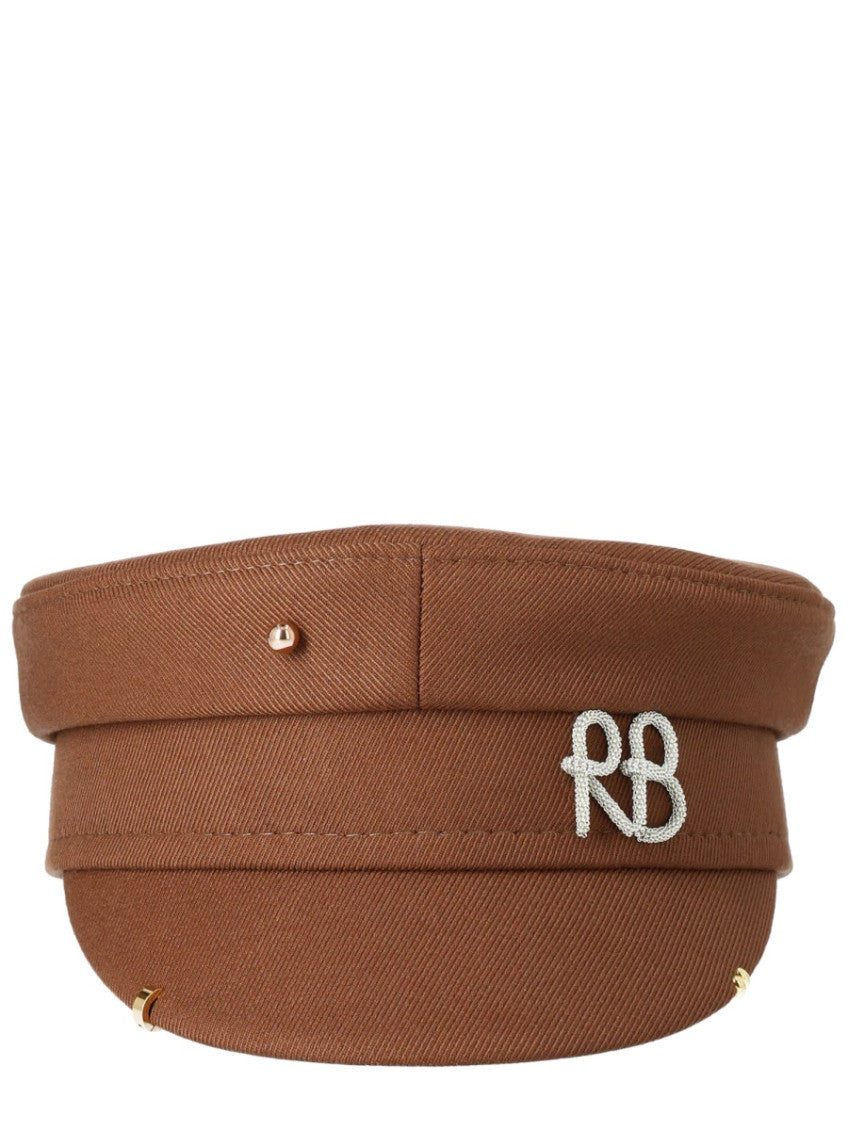 Brown Logo Bakerboy Hat 1