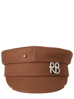Brown Logo Bakerboy Hat 1