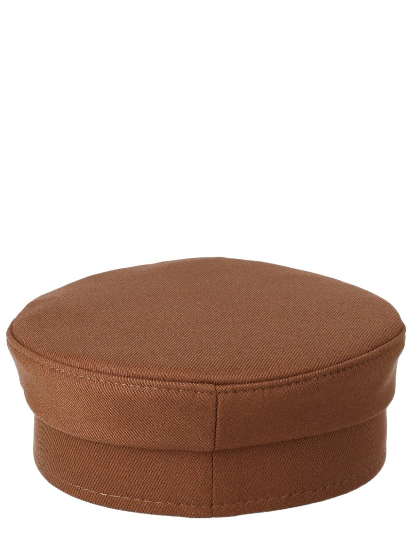 Brown Logo Bakerboy Hat 2