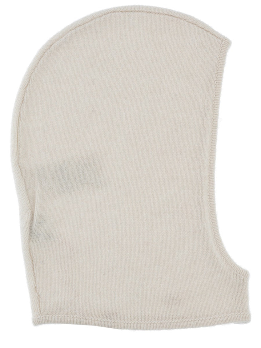 Off White Solid Winter Hat 2