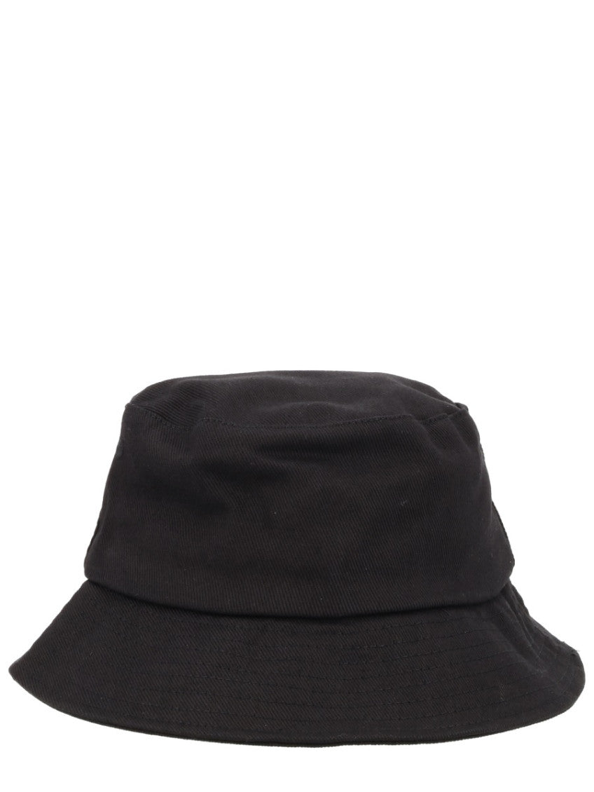 Black Logo Textured Bucket Hat 2