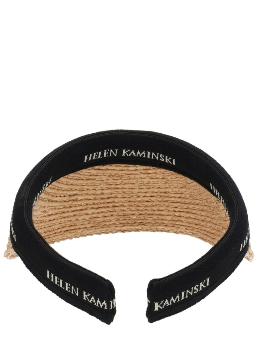 Beige Textured Logo Summer Hat 2