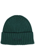 Green Logo Knitted Beanie Hat 1