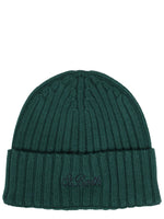 Green Logo Knitted Beanie Hat 1