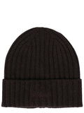 Dark Brown Knitted Beanies Hat 1