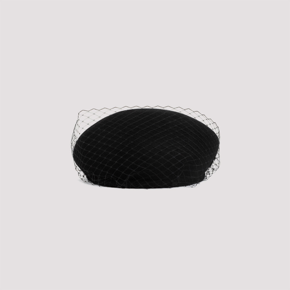 Black Bonnie Veil Hat 2