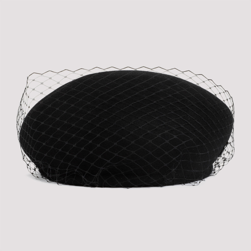 Black Bonnie Veil Hat 3