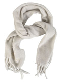 Grey Fringed Logo Scarf 1