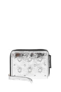 Silver eyelet studded wallet 1