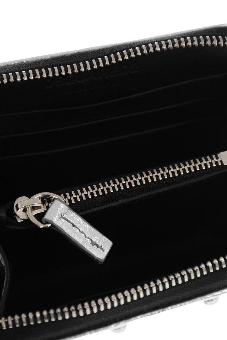 Silver eyelet studded wallet 3