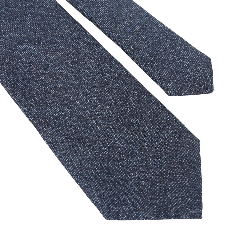 Blue Textured Tie 2