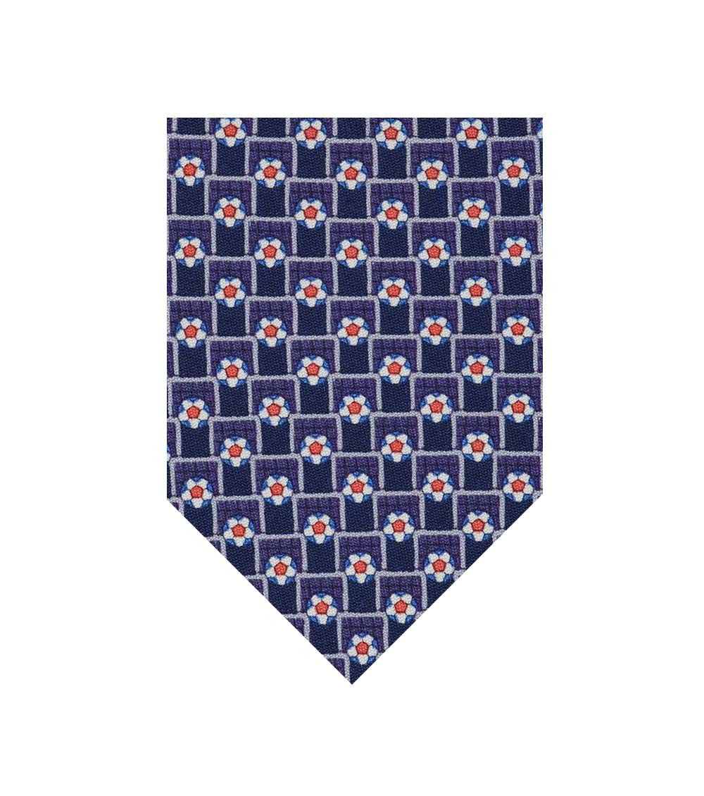 Blue Printed Tie 2