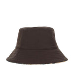 Dark Brown Solid Logo  Bucket Hat 1