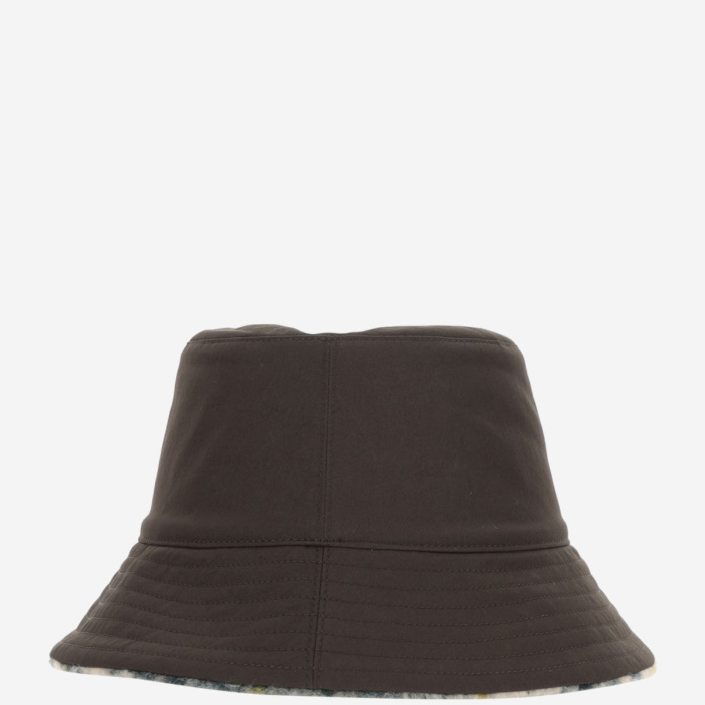 Dark Brown Solid Logo  Bucket Hat 3