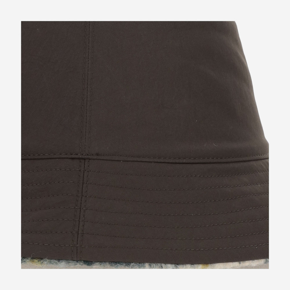 Dark Brown Solid Logo  Bucket Hat 6