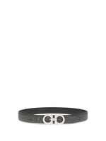 Black Gancini Logo Reversible Belt 1