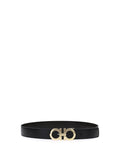 Black Gancini Solid Reversible Belt 1