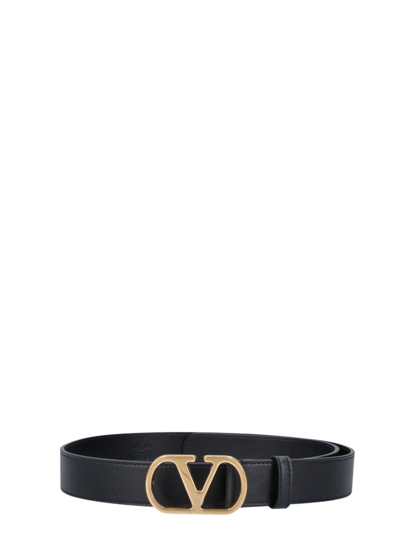 Black Logo Buckle Belt 1