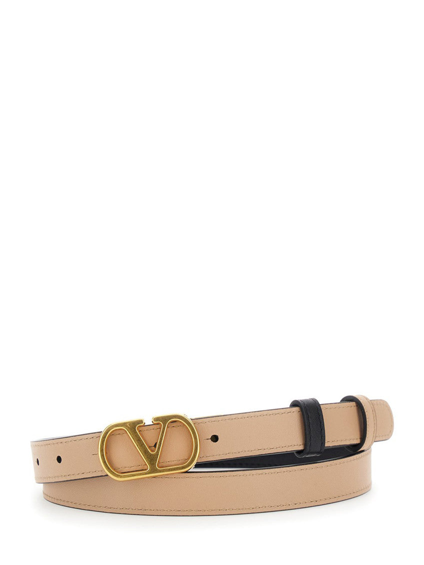 Black VLogo Signature Reversible Belt 2