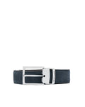 Navy Blue Textured Buckle Belt 1